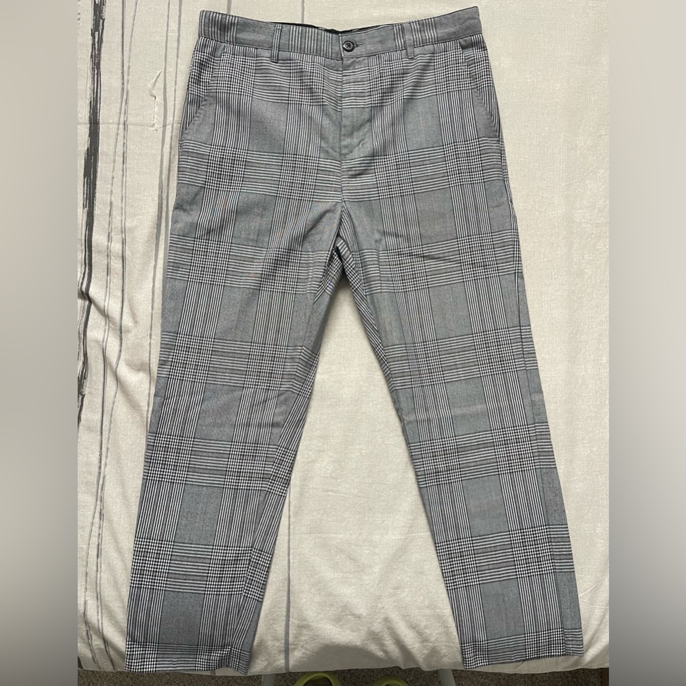 Zanerobe Jumpa Plaid Chino in Grey 32